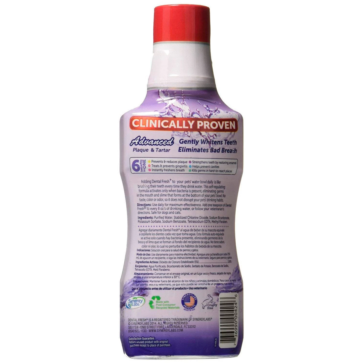 Synergy Labs Inc Dental Fresh Enjuague Removedor De Placa Y Sarro Para Perro Y Gato, 503 Ml 2 Synergy Labs Inc Dental Fresh Enjuague Removedor De Placa Y Sarro Para Perro Y Gato, 503 Ml - Image 2