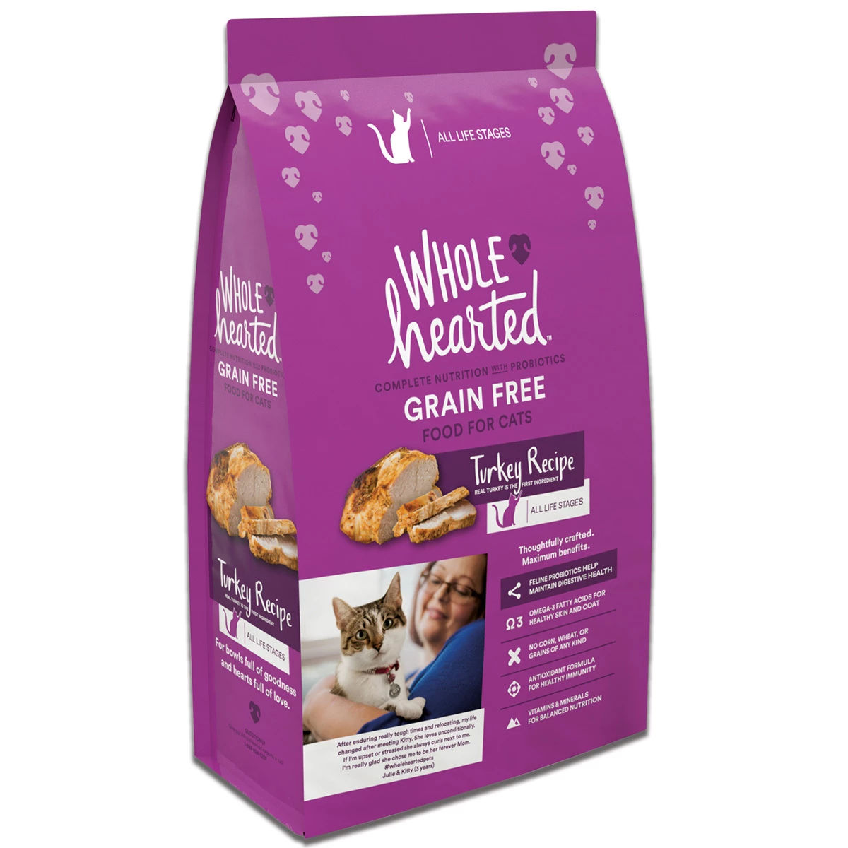 WholeHearted Libre De Granos Alimento Natural Para Gato Todas Las Edades Receta Pavo, 2.2 Kg 4 WholeHearted Libre De Granos Alimento Natural Para Gato Todas Las Edades Receta Pavo, 2.2 Kg - Image 4