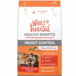 WholeHearted Healthy Benefits Alimento Natural Para Gato Adulto Control De Peso Receta Pollo Y Chícharo, 2.2 Kg