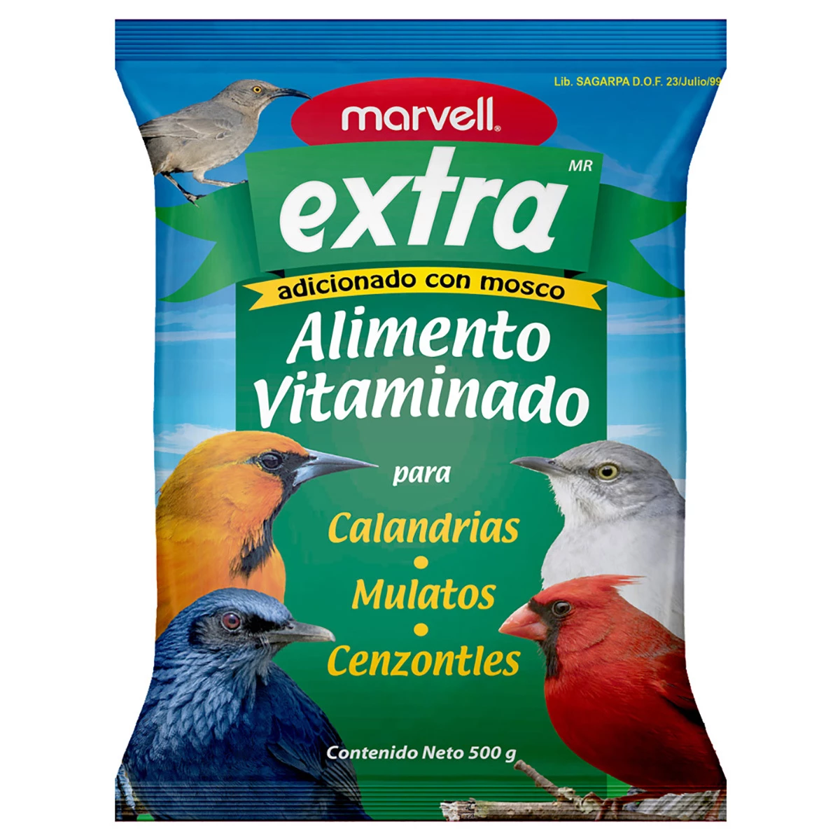 Marvell Alimento Extra Para Aves Silvestres, 500 G 1 Marvell Alimento Extra Para Aves Silvestres, 500 G