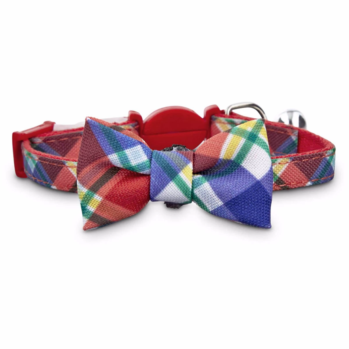 Bond & Co Collar Con Broche De Seguridad Diseño Tartán Y Moño Para Gatito Color Rojo 1 Bond & Co Collar Con Broche De Seguridad Diseño Tartán Y Moño Para Gatito Color Rojo