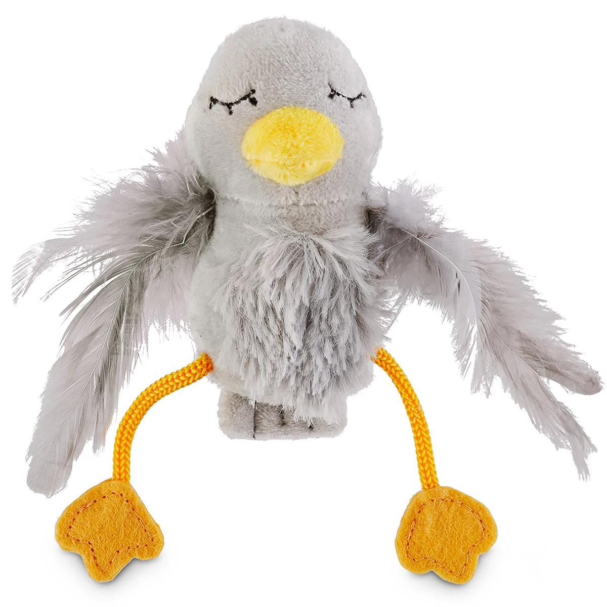 Leaps & Bounds Little Paws Pajarito Que Pía Para Gatito, Gris 1 Leaps & Bounds Little Paws Pajarito Que Pía Para Gatito, Gris