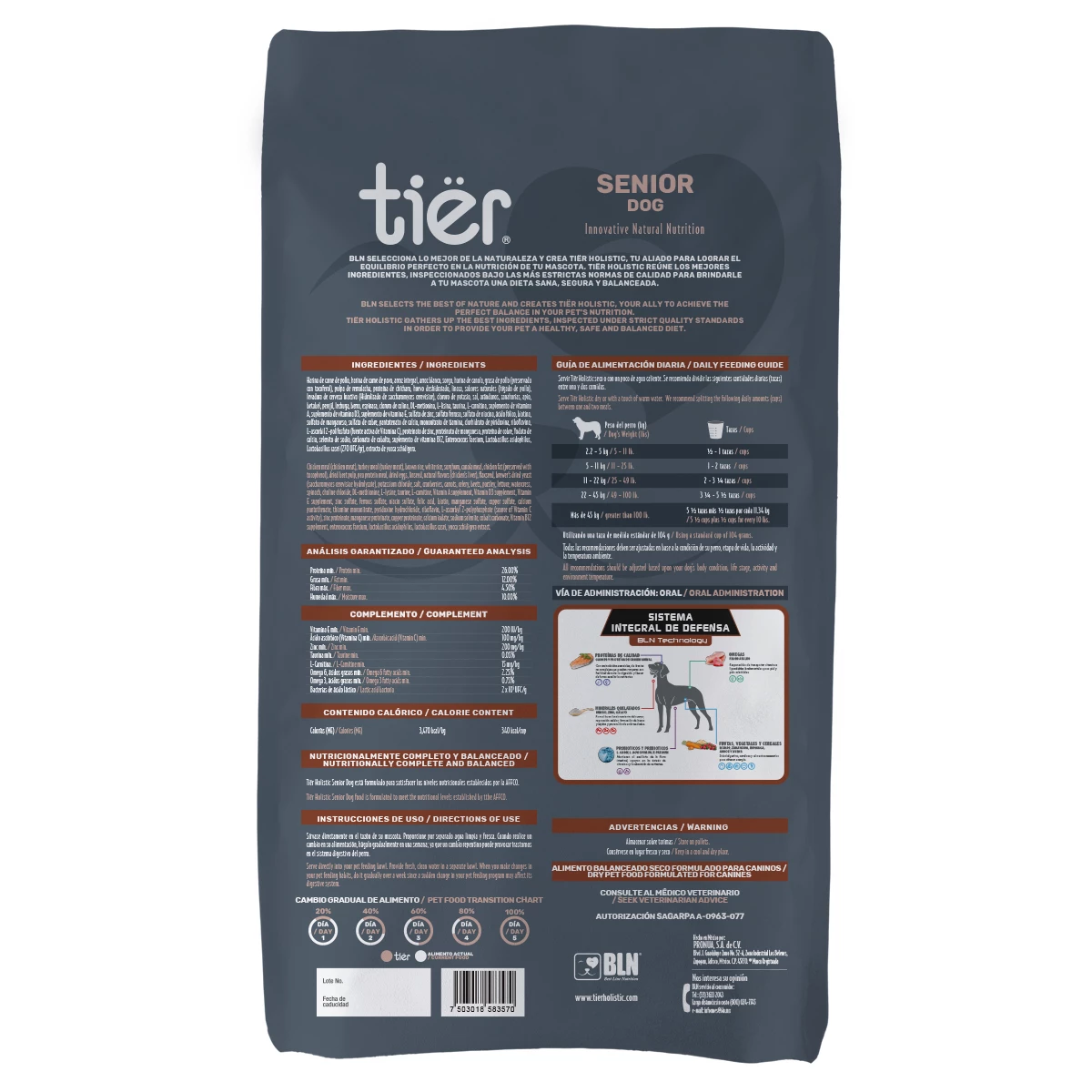 Tiër Holistic Alimento Natural Para Perro Senior Receta Pavo, 15 Kg 2 Tiër Holistic Alimento Natural Para Perro Senior Receta Pavo, 15 Kg - Image 2