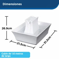 Petsafe Drinkwell Fuente Automática De Cerámica Para Mascotas Modelo Pagoda, Blanco -Tropiclean Shop medias 956