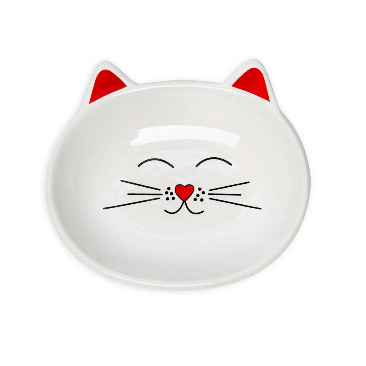 ParkLife Tazón Cara De Gato Blanco, 1/2 Taza 1 ParkLife Tazón Cara De Gato Blanco, 1/2 Taza