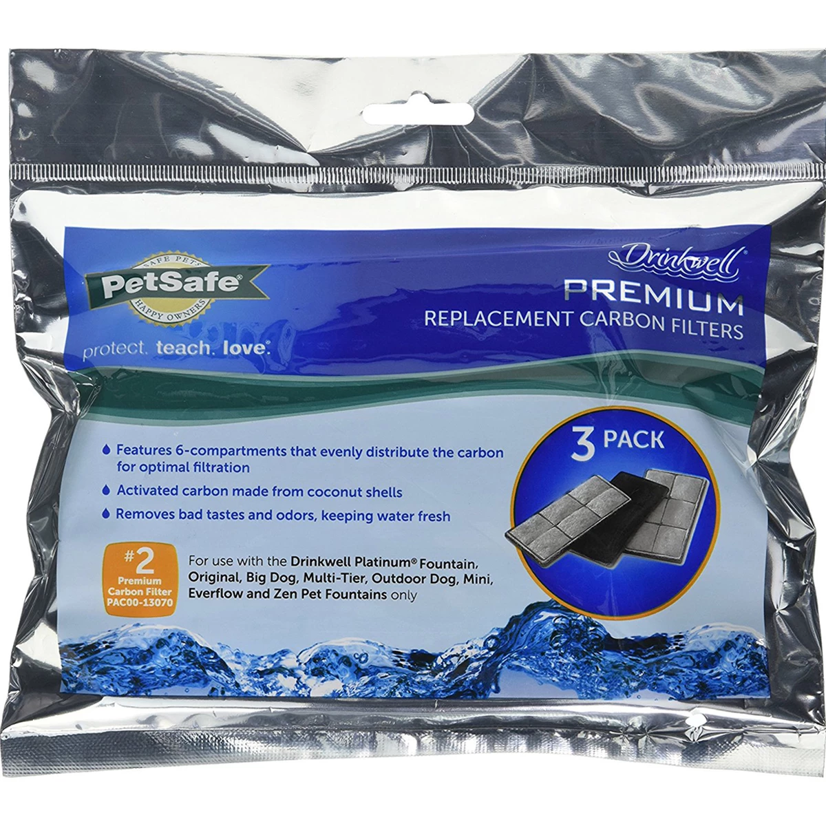 Petsafe Drinkwell Filtros De Repuesto Premium De Carbón Activo Para Fuentes Modelo Original, 3 Piezas 6 Petsafe Drinkwell Filtros De Repuesto Premium De Carbón Activo Para Fuentes Modelo Original, 3 Piezas - Image 6